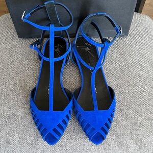 Giuseppe Zanotti Design Blue Strappy Sandals Sz 7